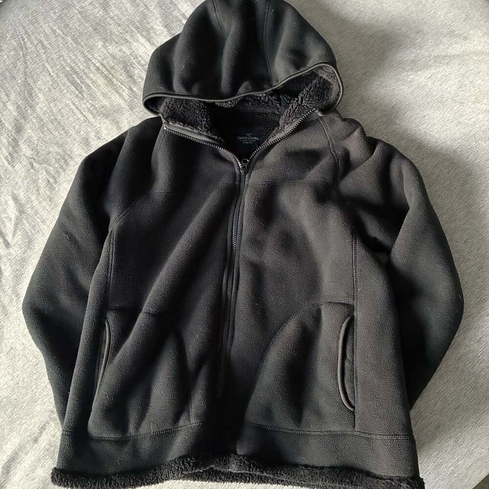 Faded Glory Fleece Zip Hoodie Full Zip Kids M 8-10 fits like Small-Medium